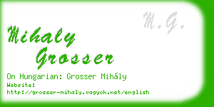 mihaly grosser business card